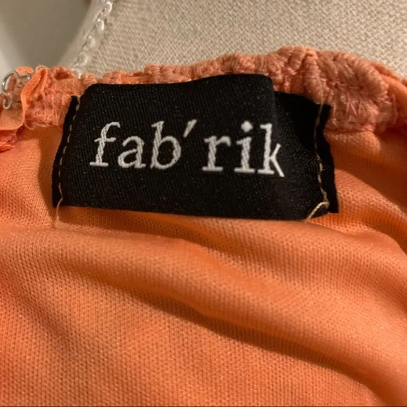 Fab’rik orange guipure lace halter romper Large - Picture 2 of 7